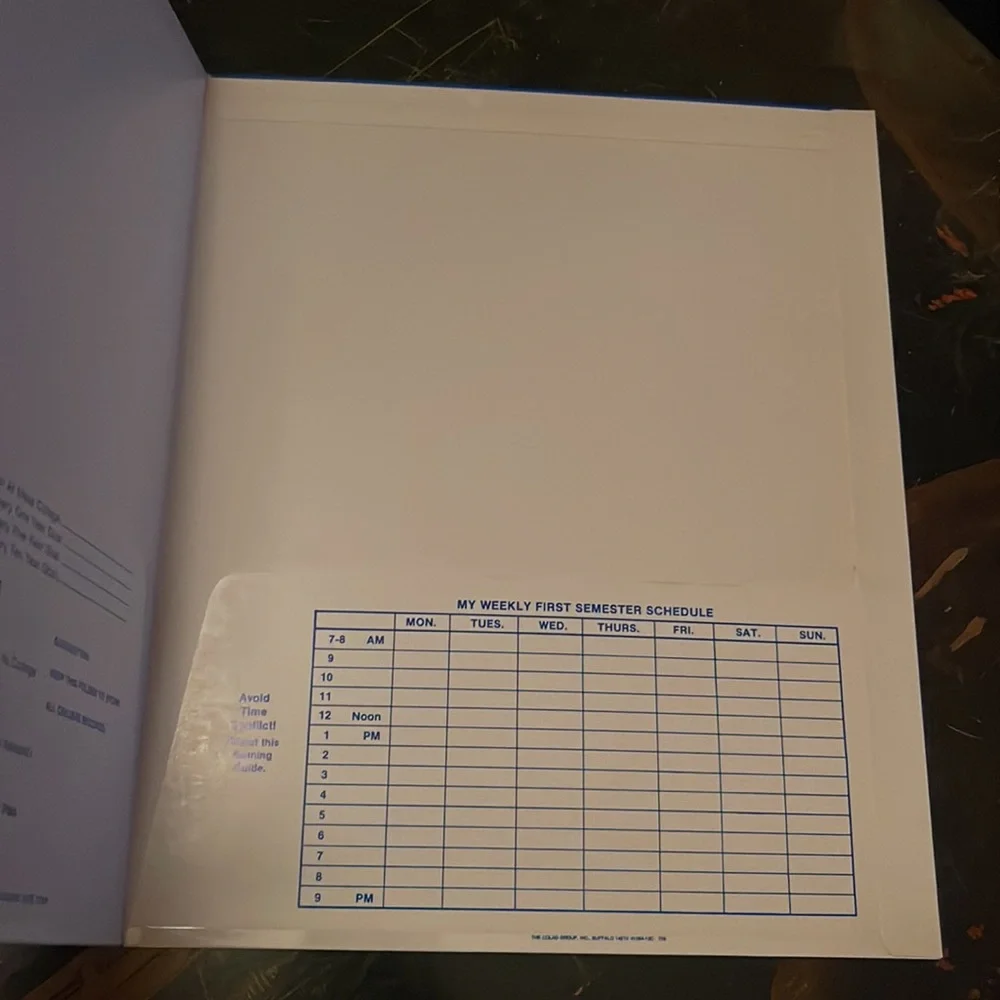 Vintage Mesa San Diego Mesa College first semester folder
